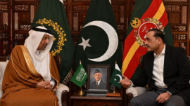 Saudi Investment Minister Khalid bin Abdulaziz met with Army Chief General Asim Munir