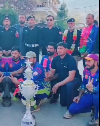 A cricket match was held between the soldiers of the Pak Army during late police hours
