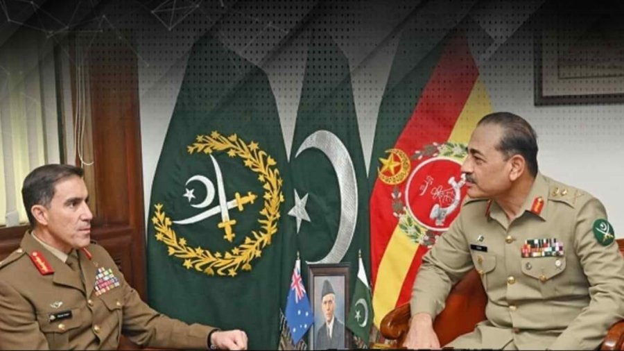 Australian Army Chief Simon Stewart meeting with Army Chief General Asim Munir