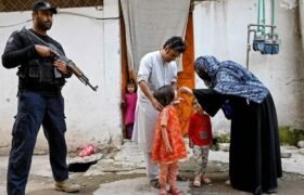 Buner: The second day of the polio campaign continues under strict security.