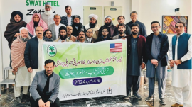 Conducting a two-day training workshop in Swat to deal with climate change