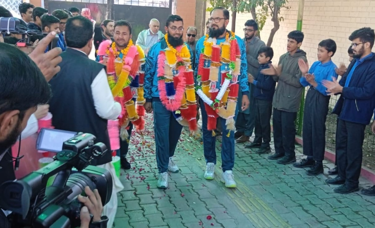 The winning players of the T20 World Cup received a warm welcome on their arrival