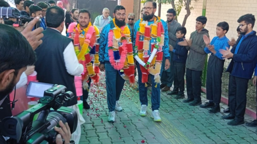 The winning players of the T20 World Cup received a warm welcome on their arrival