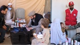 Organizing a free medical camp for the displaced victims due to Karam riots