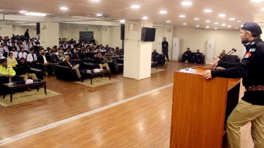 Awareness seminar on traffic rules at North West General Hospital organized by Traffic Police Peshawar