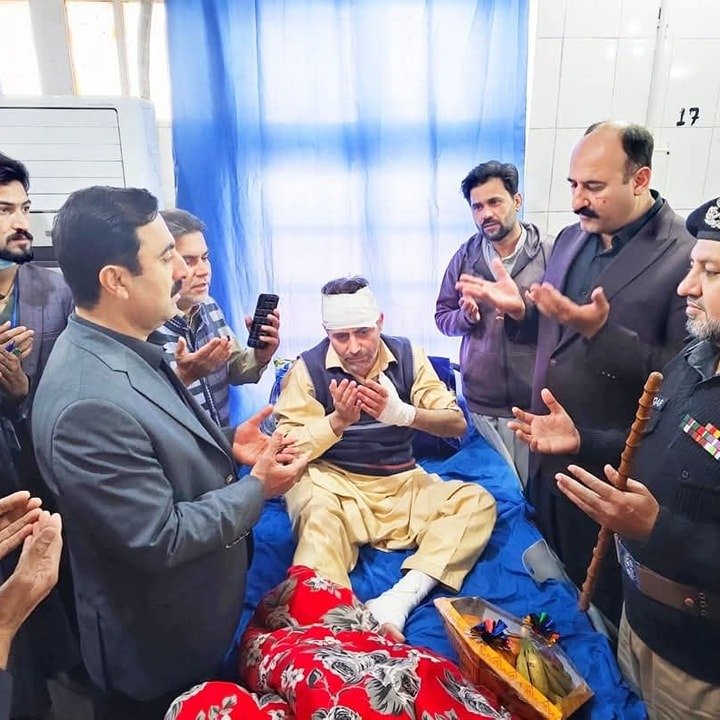 Chief Secretary Khyber Pakhtunkhwa visited the injured in the Bannu Cantt attack