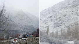 Snowfall and rain continue in Lowari Tunnel and suburbs