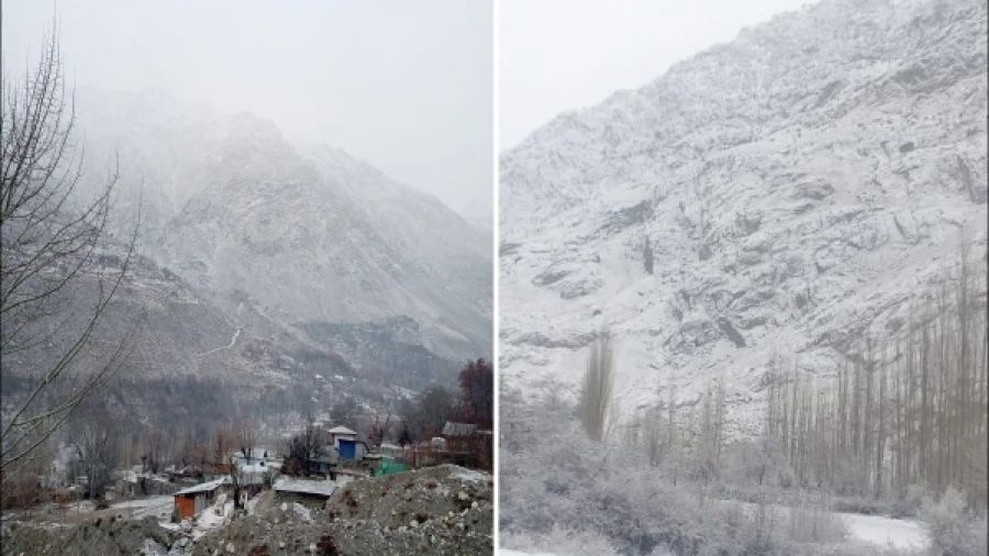 Snowfall and rain continue in Lowari Tunnel and suburbs