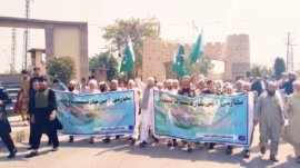 باب خیبر پر ہندوستان کے خلاف و افواج پاکستان کے حق میں ریلی نکالی