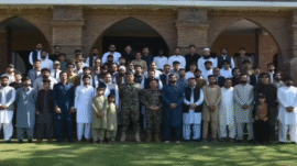 A delegation of male and female students from various universities of Khyber Pakhtunkhwa visited Balahisar Fort