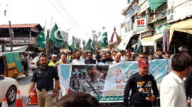 A solidarity walk was held in Bunir district to show solidarity with the Pakistan Army