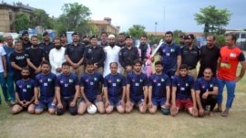 On the occasion of Police Martyrs' Day, August 4, a volleyball match was organized in Malik Saad Shaheed Police Line