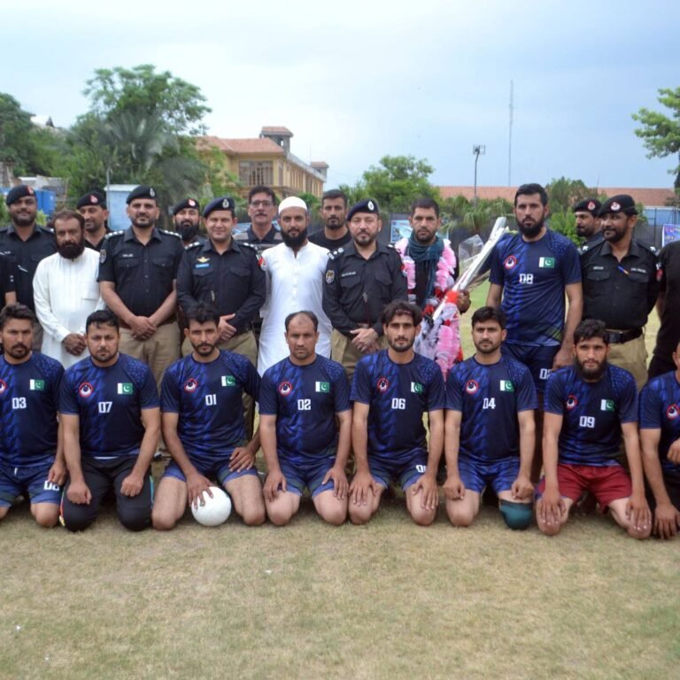 On the occasion of Police Martyrs' Day, August 4, a volleyball match was organized in Malik Saad Shaheed Police Line