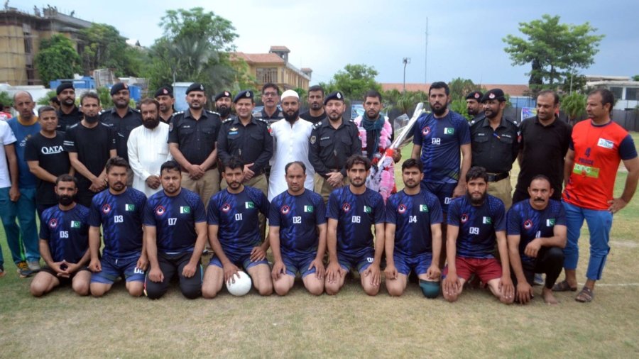 On the occasion of Police Martyrs' Day, August 4, a volleyball match was organized in Malik Saad Shaheed Police Line