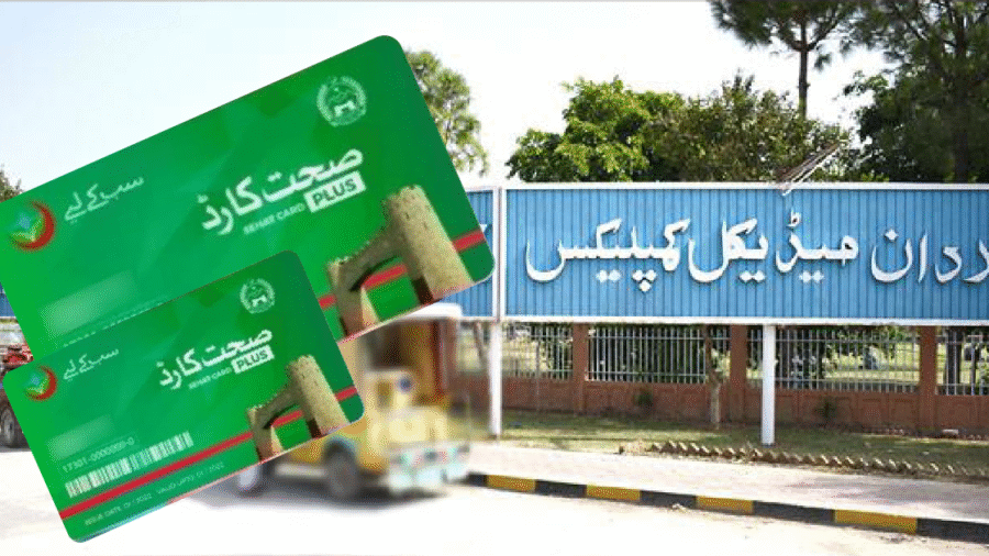Provincial government announcement of health card in Mardan Medica