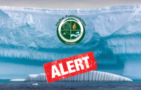 PDMA's Glacier Alert, advising the public to be alert