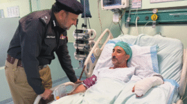 IGP Khyber Pakhtunkhwa visits CMH Peshawar to visit injured DPO Hangu