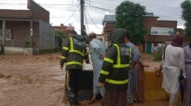 Swabi: Water flooding in various areas due to recent rains