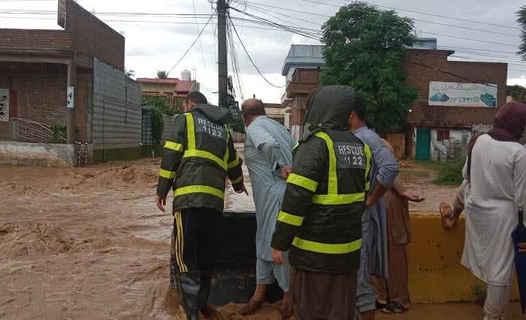 Swabi: Water flooding in various areas due to recent rains