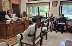 A meeting regarding the Jabba Dam under construction in Khyber District under the chairmanship of Commissioner Peshawar