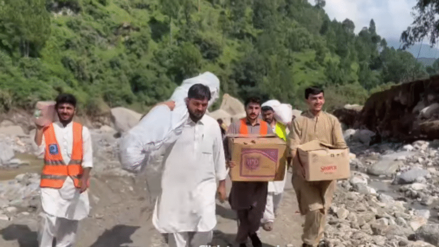 The series of relief operations for the flood victims in Buner district continues