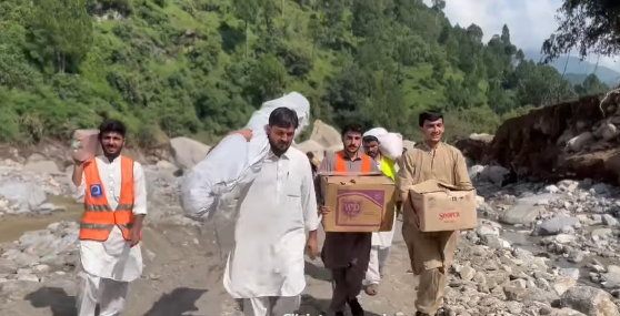 The series of relief operations for the flood victims in Buner district continues