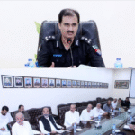 A meeting was held under the chairmanship of CCPO on the peaceful conduct of Chehlum Imam Hussain
