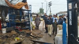 Peshawar city traffic police crackdown against encroachment mafia
