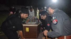 The funeral prayer of Shaheed Constable Fasihuddin was performed with official honours
