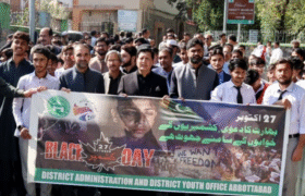 Rally held in Abbottabad to mark Kashmir Black Day