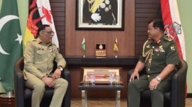Chairman Joint Chiefs of Staff Committee (CJCSC) General Sahir Shamshad Mirza has held meetings with the sultan of Brunei Darussalam