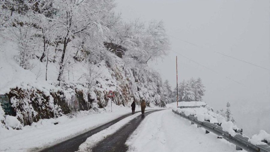 Snowfall in Khyber Pakhtunkhwa, Azad Kashmir, and Gilgit-Baltistan.