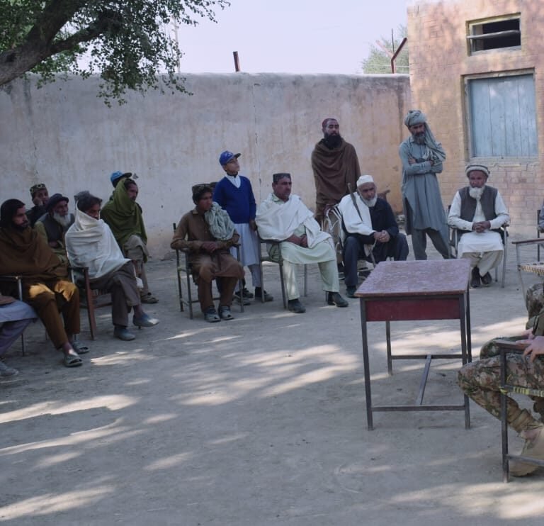 Lakki Marwat: A jirga of elders and notables held under the supervision of the police and the Pakistan Army