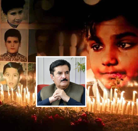 Governor Faisal Karim Kundi pays tribute to the APS martyrs.