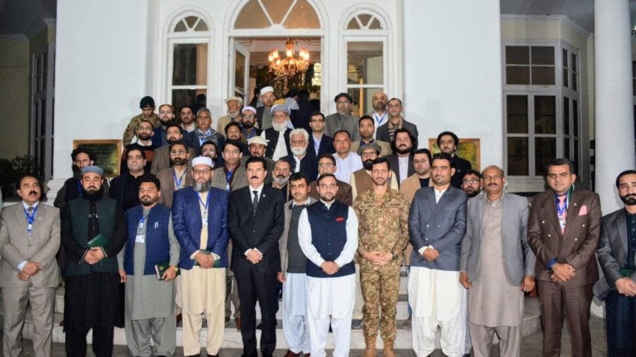 “National Workshop Khyber Pakhtunkhwa participants visit Governor House, Peshawar.”