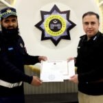 An awards distribution ceremony at the City Traffic Headquarters, Gulbahar.