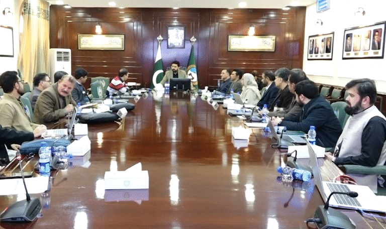 A meeting of the Health Department chaired by the Chief Minister of Khyber Pakhtunkhwa.