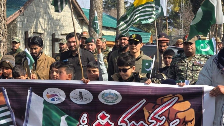 Rally held in North Waziristan to show solidarity with the people of Kashmir.