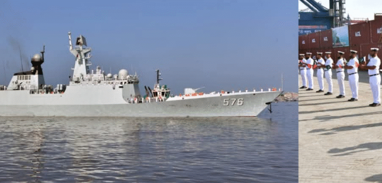 Pakistan Navy gives warm welcome to Chinese ship Daqing
