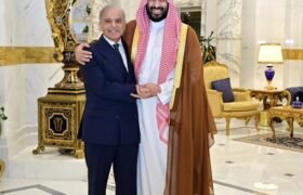Prime Minister Shehbaz Sharif meets Saudi Crown Prince Mohammed bin Salman