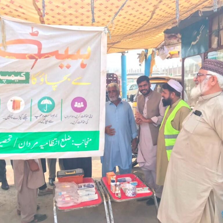 Heatwave prevention camp active in Mardan Katling