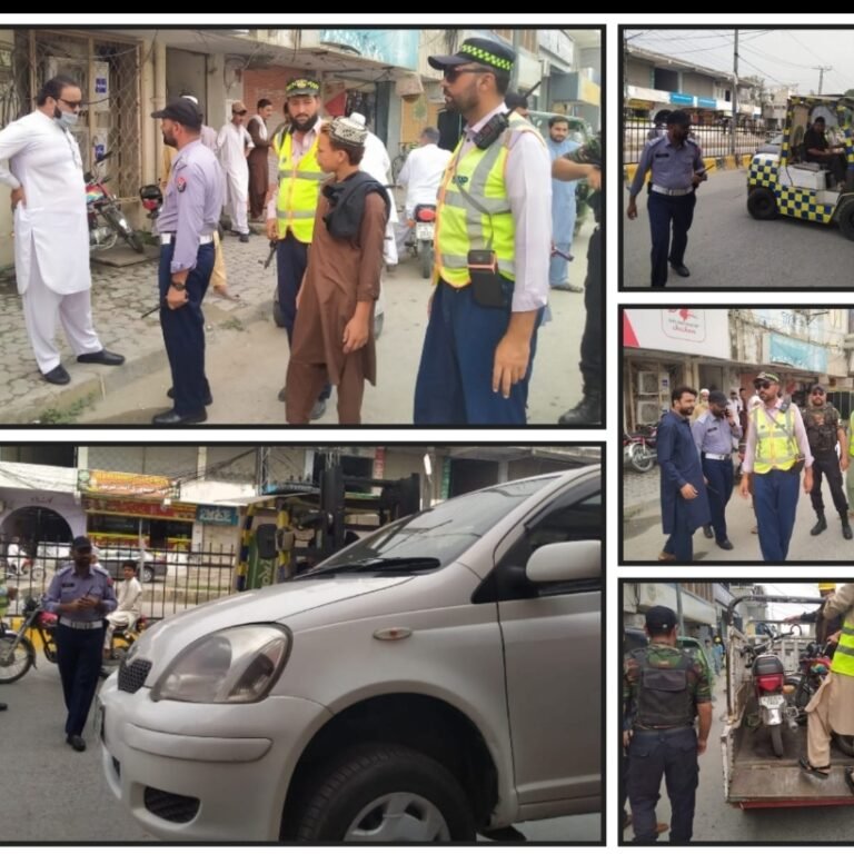 Mardan: Crackdown on no-parking and encroachments