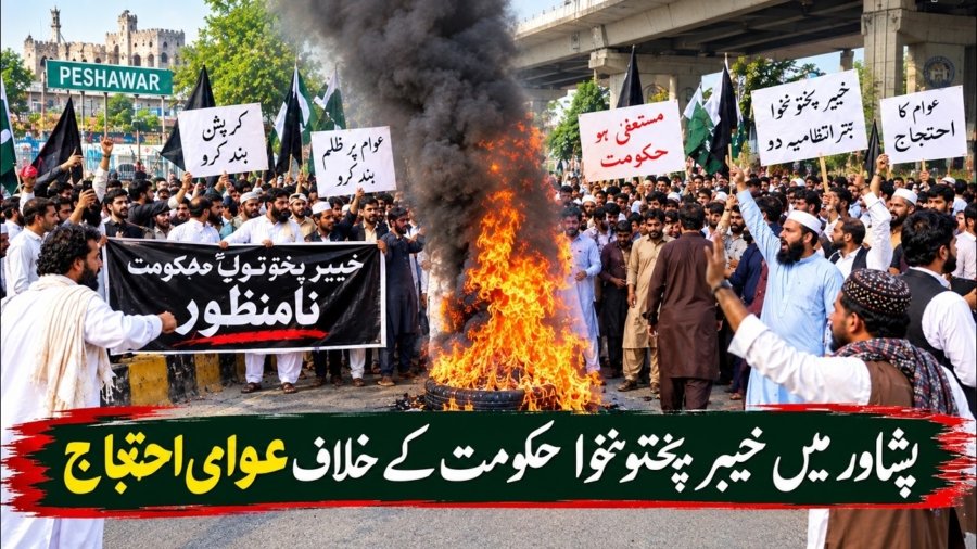 Public Protest Against PTI KP Govt in Peshawar